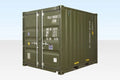 Home / 10FT CONTAINERS / 10ft x 8ft Shipping Container (One Trip) Green (RAL 6007)
