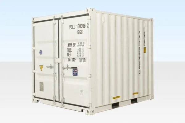 Home / 10FT CONTAINERS / 10ft x 8ft Shipping Container (One Trip) White (RAL 9003)