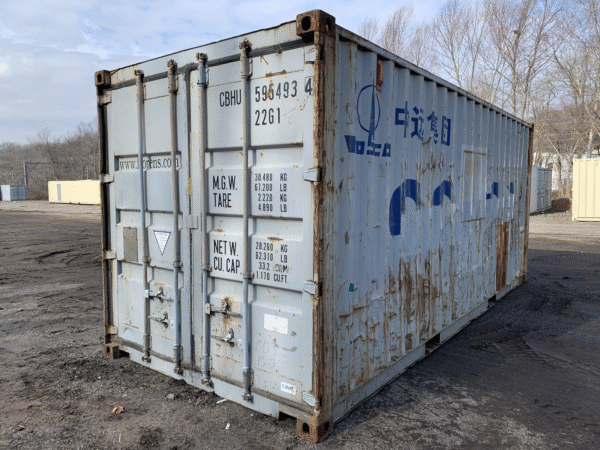 20′ x 8′ x 8.5′ Tall– **AS IS**Door Seals Show Light** Used Shipping / Storage Container – GRAY image 0